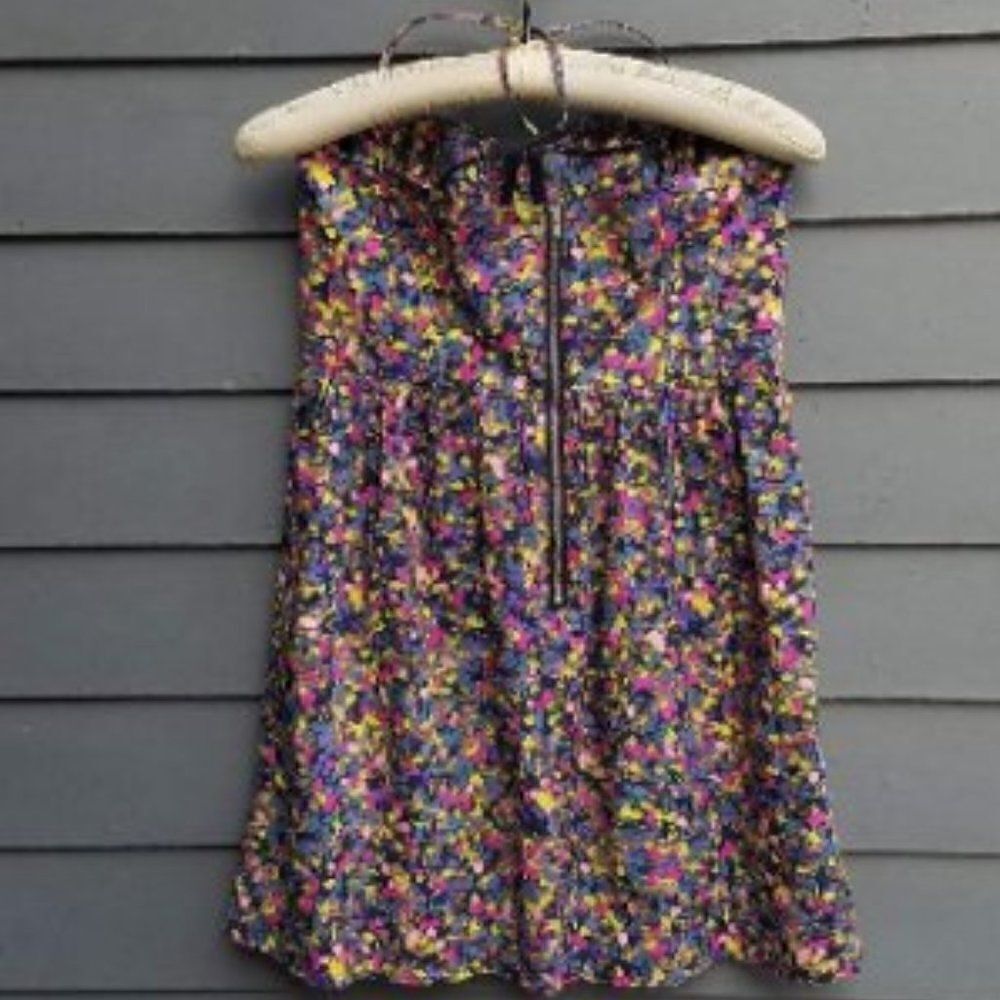 Moda Int'l Colorful Floral Spaghetti Strap Dress size 6 - Picture 5 of 6